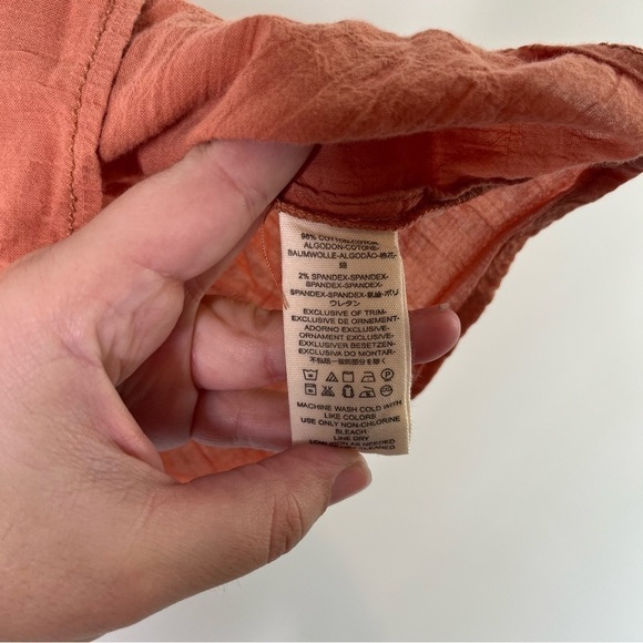 Free People Sea To Shore Blouse Noble Adobe Terracotta Size Small - Picture 8 of 9